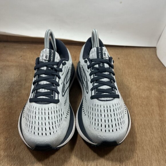Brooks Glycerin GTS 19 Women Size 7 D Grey White Running Shoe Laced Up Casual - Picture 2 of 9